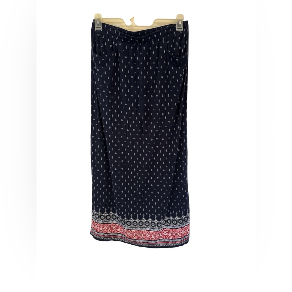 Navy BoHo Maxi Skirt